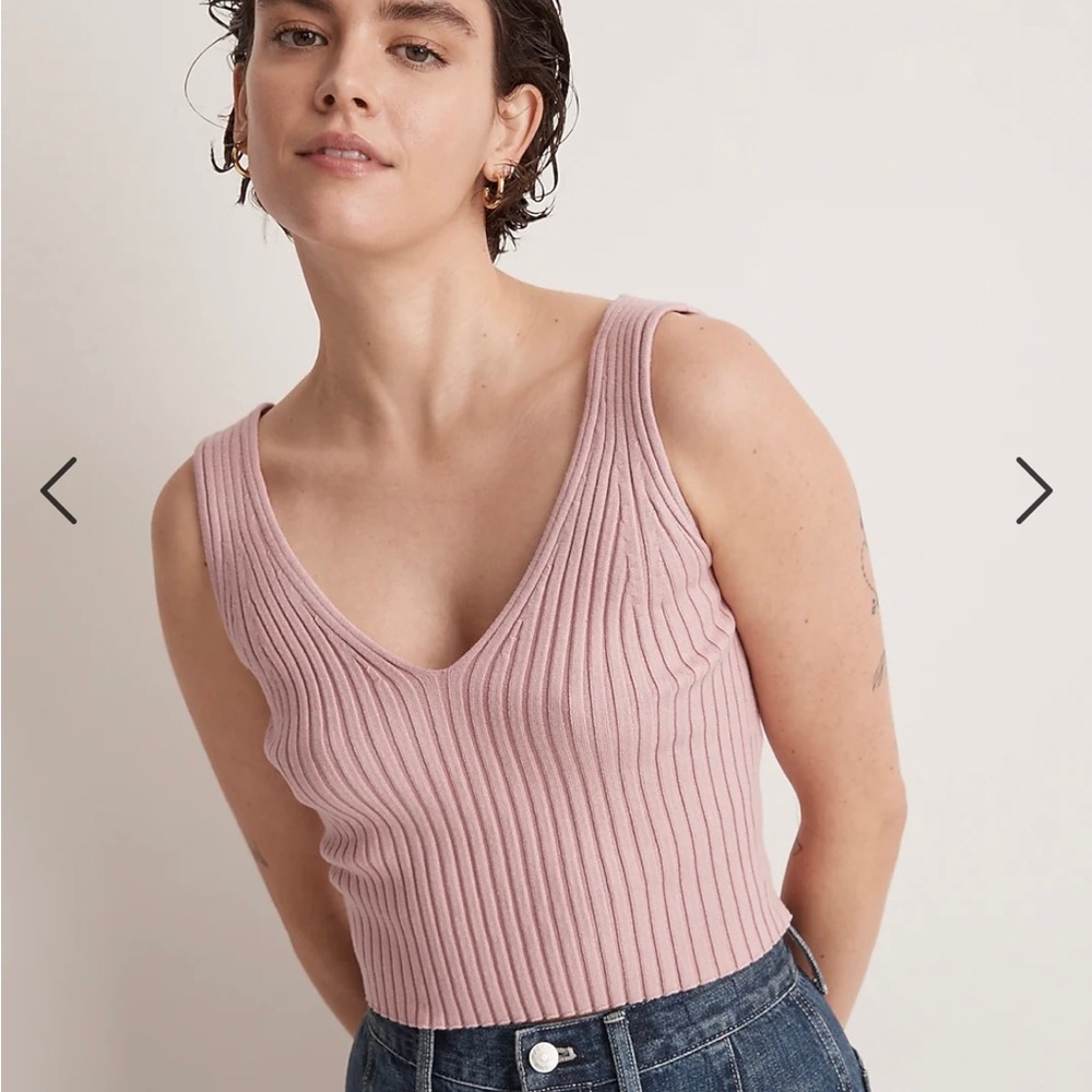 Madewell V-Neck Sweater Tank XXS